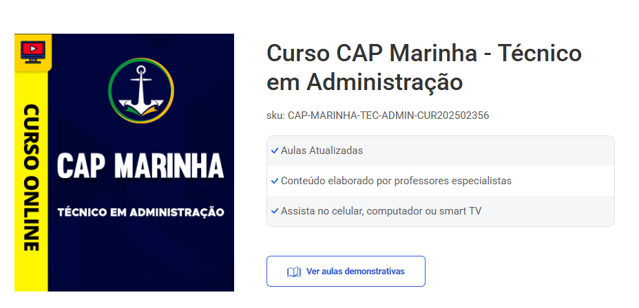 Curso Online CAP Técnico em Administração